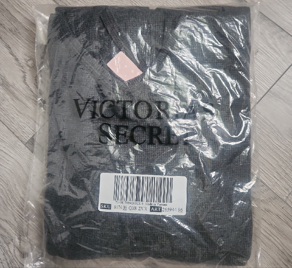 Victoria's Secret Gray Waffle Knit Jumpsuit